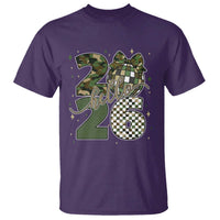 Camo Happy New Year Party 2026 T Shirt Camouflage Disco Ball - Wonder Print Shop