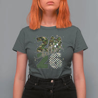 Camo Happy New Year Party 2026 T Shirt For Women Camouflage Disco Ball - Wonder Print Shop