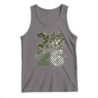 Camo Happy New Year Party 2026 Tank Top Camouflage Disco Ball - Wonder Print Shop
