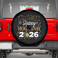 Scottish New Year 2026 Spare Tire Cover Happy Hogmanay NYE Party Faux Glitter Effect Printed - Wonder Print Shop