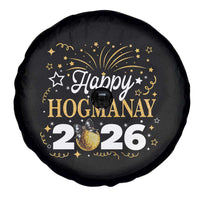 Scottish New Year 2026 Spare Tire Cover Happy Hogmanay NYE Party Faux Glitter Effect Printed - Wonder Print Shop