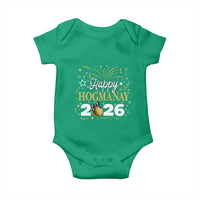 Scottish New Year 2026 Baby Onesie Happy Hogmanay NYE Party Faux Glitter Effect Printed - Wonder Print Shop