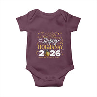 Scottish New Year 2026 Baby Onesie Happy Hogmanay NYE Party Faux Glitter Effect Printed - Wonder Print Shop