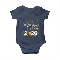 Scottish New Year 2026 Baby Onesie Happy Hogmanay NYE Party Faux Glitter Effect Printed - Wonder Print Shop