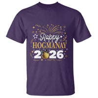 Scottish New Year 2026 T Shirt Happy Hogmanay NYE Party Faux Glitter Effect Printed - Wonder Print Shop