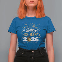 Scottish New Year 2026 T Shirt For Women Happy Hogmanay NYE Party Faux Glitter Effect Printed - Wonder Print Shop