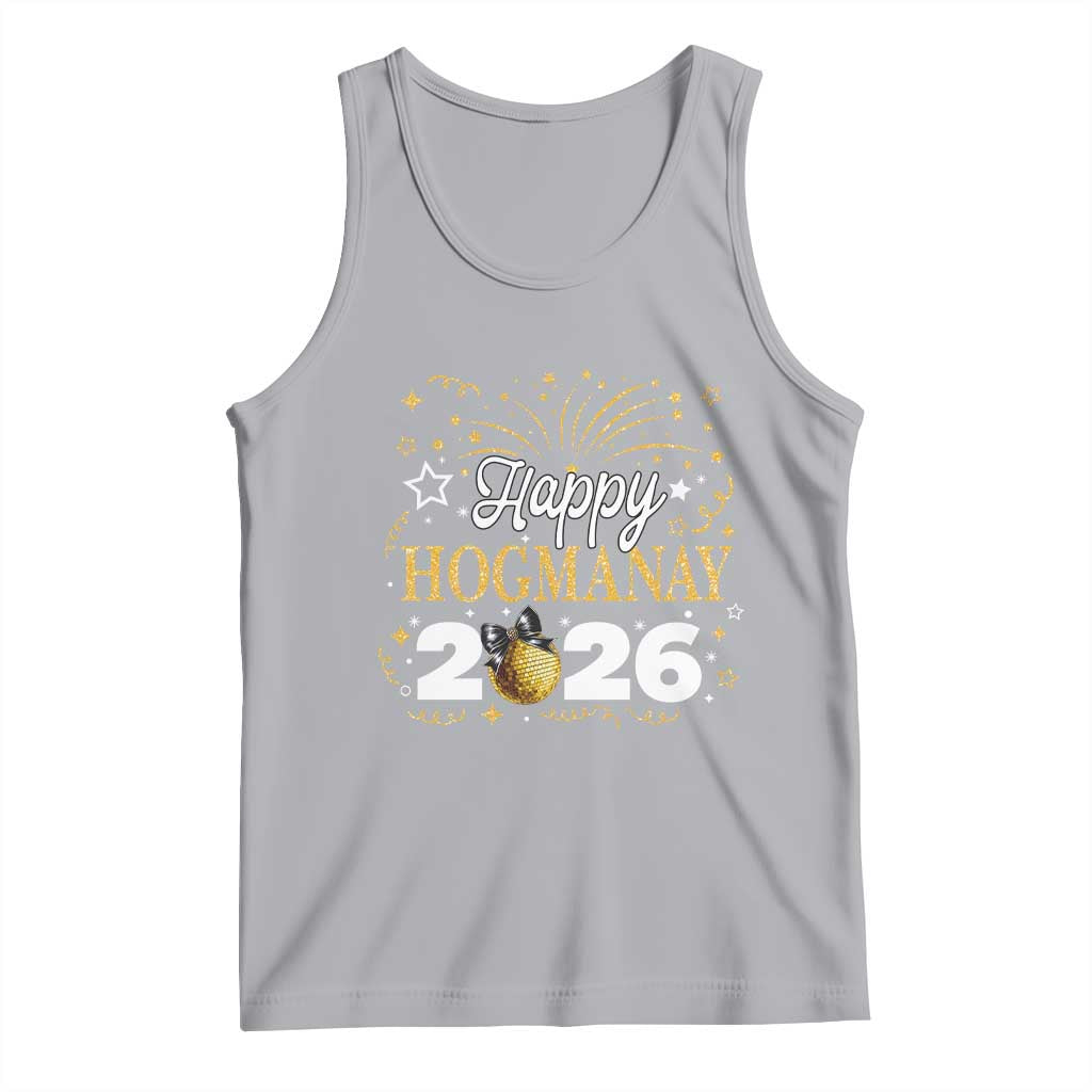 Scottish New Year 2026 Tank Top Happy Hogmanay NYE Party Faux Glitter Effect Printed - Wonder Print Shop
