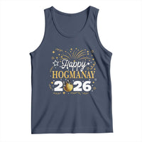 Scottish New Year 2026 Tank Top Happy Hogmanay NYE Party Faux Glitter Effect Printed - Wonder Print Shop