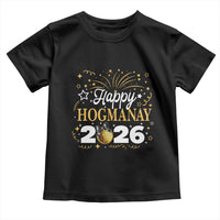Scottish New Year 2026 Toddler T Shirt Happy Hogmanay NYE Party Faux Glitter Effect Printed - Wonder Print Shop