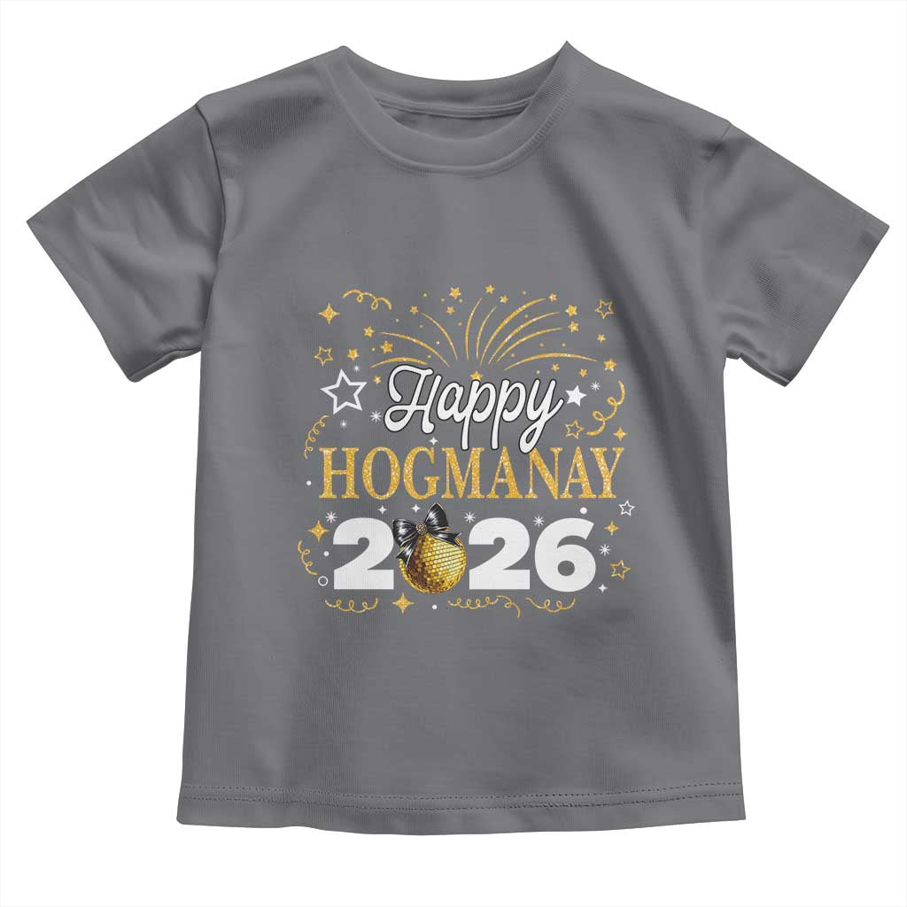 Scottish New Year 2026 Toddler T Shirt Happy Hogmanay NYE Party Faux Glitter Effect Printed - Wonder Print Shop