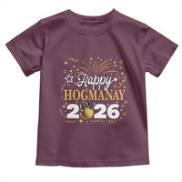 Scottish New Year 2026 Toddler T Shirt Happy Hogmanay NYE Party Faux Glitter Effect Printed - Wonder Print Shop