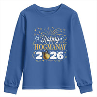 Scottish New Year 2026 Youth Sweatshirt Happy Hogmanay NYE Party Faux Glitter Effect Printed - Wonder Print Shop