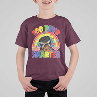 Funny 100 Days Smarter Afro African American Girl T Shirt For Kid
