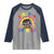 Funny 100 Days Smarter Afro African American Girl Raglan Shirt
