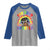Funny 100 Days Smarter Afro African American Girl Raglan Shirt
