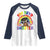 Funny 100 Days Smarter Afro African American Girl Raglan Shirt