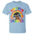 Funny 100 Days Smarter Afro African American Girl T Shirt