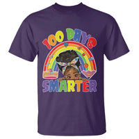 Funny 100 Days Smarter Afro African American Girl T Shirt
