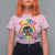 Funny 100 Days Smarter Afro African American Girl T Shirt For Women