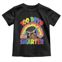 Funny 100 Days Smarter Afro African American Girl Toddler T Shirt
