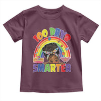 Funny 100 Days Smarter Afro African American Girl Toddler T Shirt