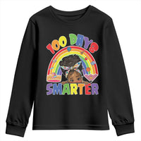 Funny 100 Days Smarter Afro African American Girl Youth Sweatshirt