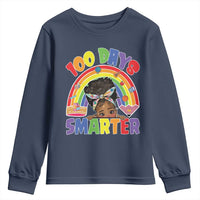 Funny 100 Days Smarter Afro African American Girl Youth Sweatshirt