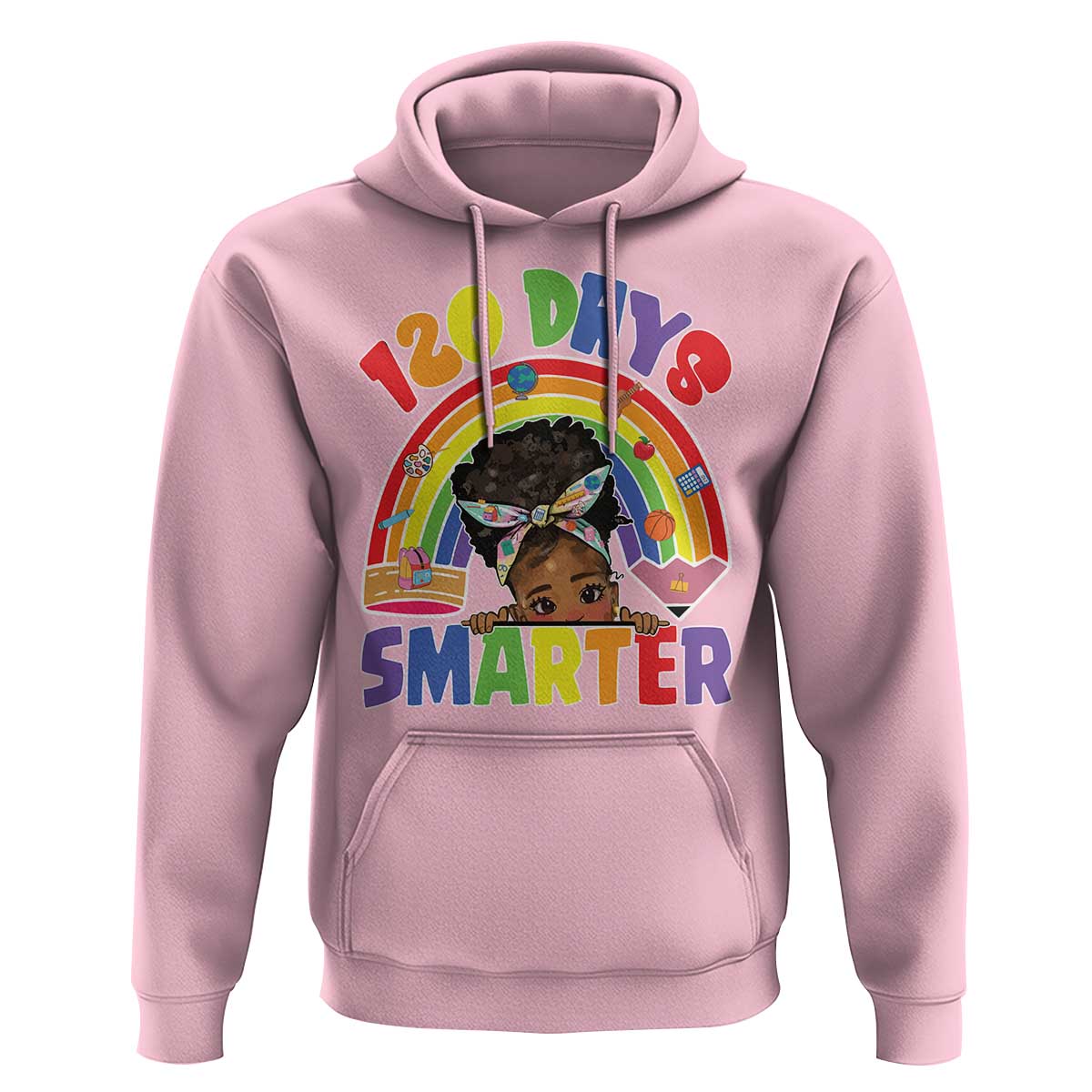 Funny 120 Days Smarter Afro African American Girl Hoodie