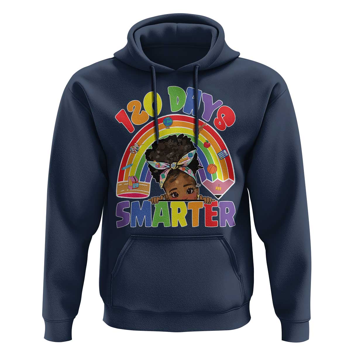 Funny 120 Days Smarter Afro African American Girl Hoodie