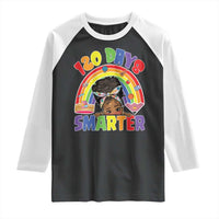 Funny 120 Days Smarter Afro African American Girl Raglan Shirt