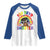 Funny 120 Days Smarter Afro African American Girl Raglan Shirt