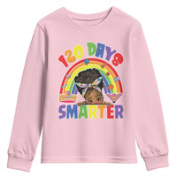 Funny 120 Days Smarter Afro African American Girl Youth Sweatshirt