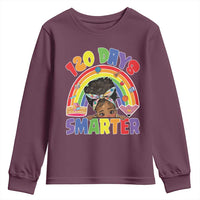 Funny 120 Days Smarter Afro African American Girl Youth Sweatshirt