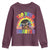 Funny 120 Days Smarter Afro African American Girl Youth Sweatshirt