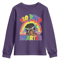 Funny 120 Days Smarter Afro African American Girl Youth Sweatshirt