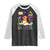 Funny 100 Days Smarter Black Afro African American Girl Raglan Shirt