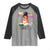 Funny 100 Days Smarter Black Afro African American Girl Raglan Shirt