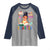 Funny 100 Days Smarter Black Afro African American Girl Raglan Shirt