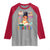 Funny 100 Days Smarter Black Afro African American Girl Raglan Shirt