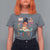 Funny 100 Days Smarter Black Afro African American Girl T Shirt For Women