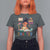 Funny 100 Days Smarter Black Afro African American Girl T Shirt For Women