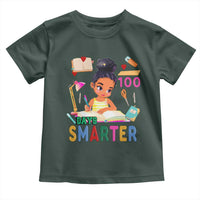 Funny 100 Days Smarter Black Afro African American Girl Toddler T Shirt