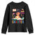 Funny 100 Days Smarter Black Afro African American Girl Youth Sweatshirt