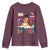 Funny 100 Days Smarter Black Afro African American Girl Youth Sweatshirt