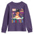 Funny 100 Days Smarter Black Afro African American Girl Youth Sweatshirt