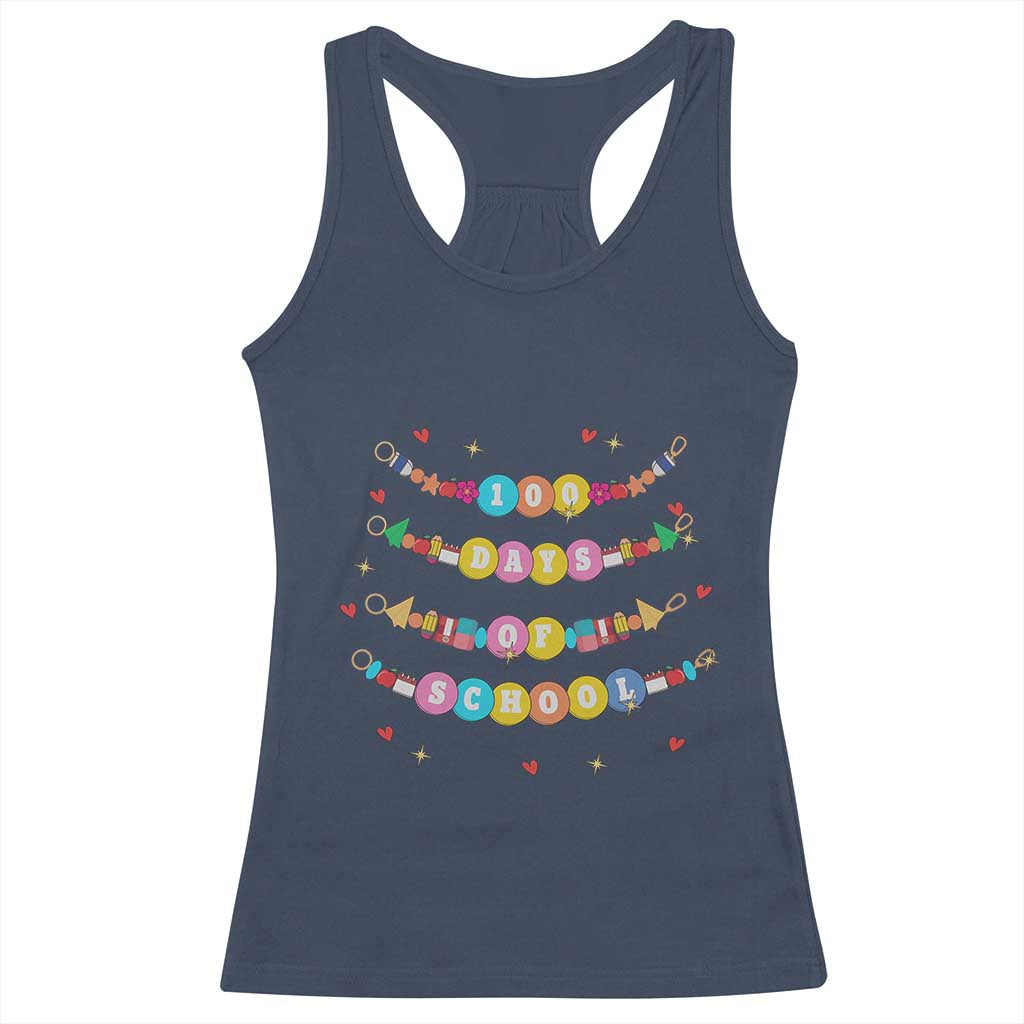 Funny 100 Days Of School Bracelet Racerback Tank Top