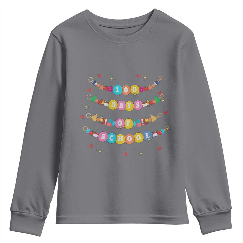 Funny 100 Days Of School Bracelet Youth Sweatshirt