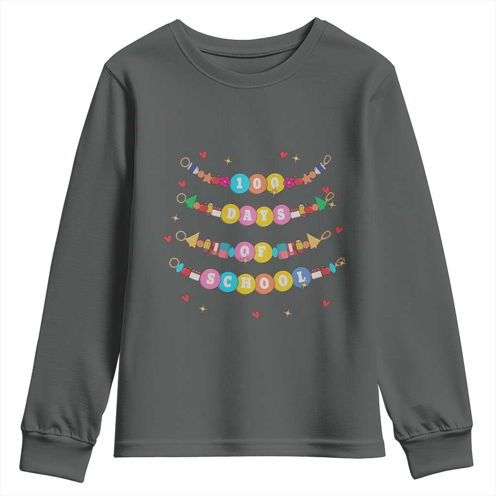 Funny 100 Days Of School Bracelet Youth Sweatshirt