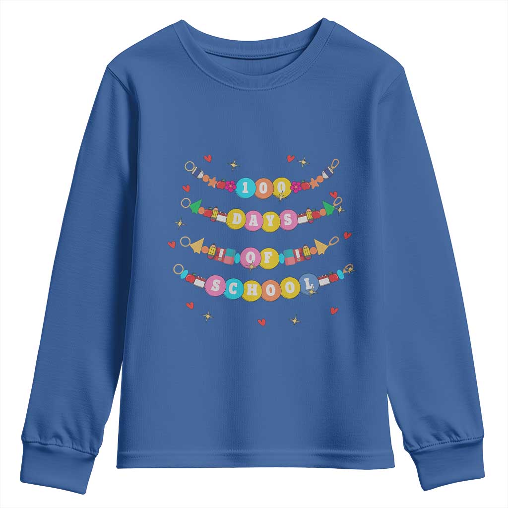 Funny 100 Days Of School Bracelet Youth Sweatshirt
