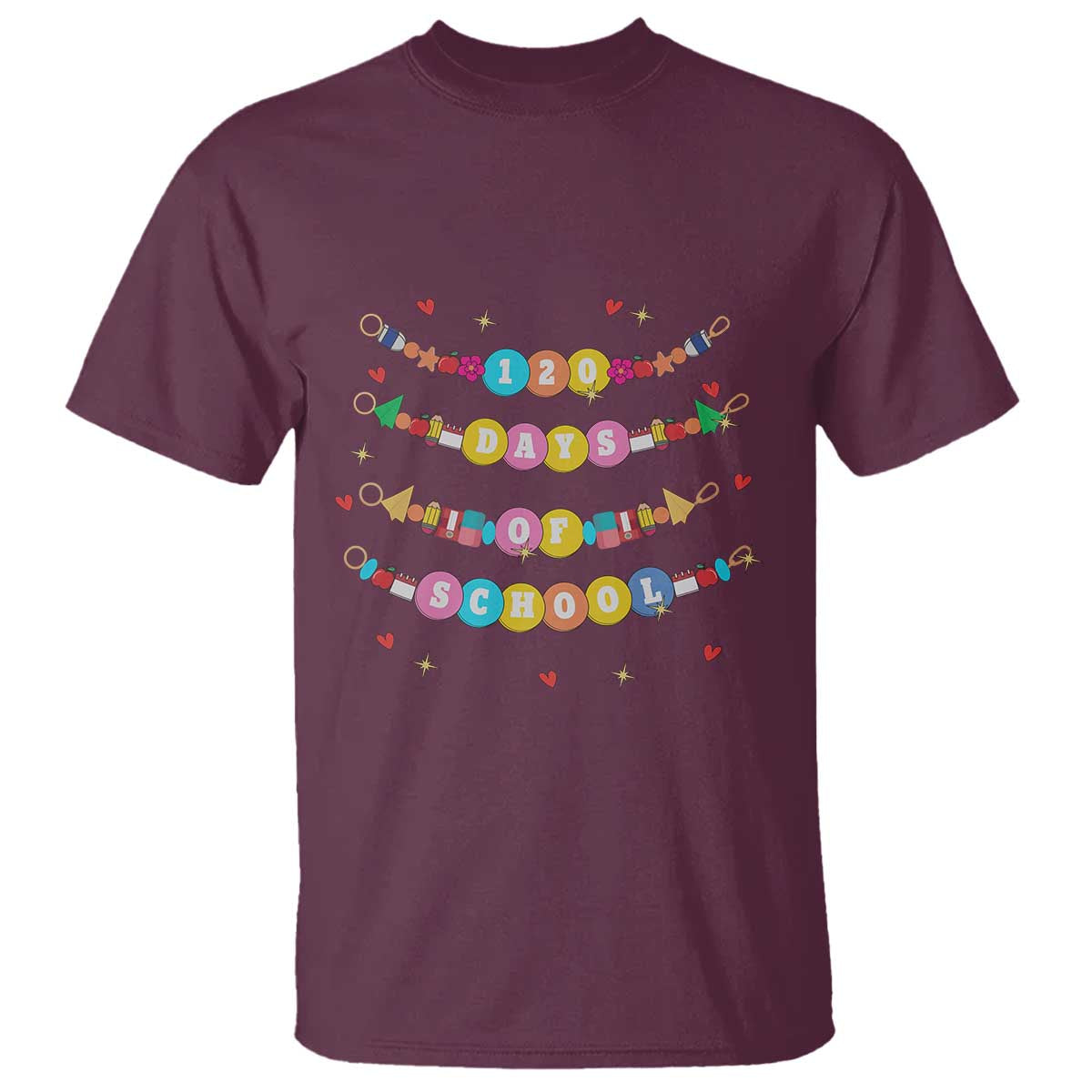 Funny 120 Days Of School Bracelet T Shirt